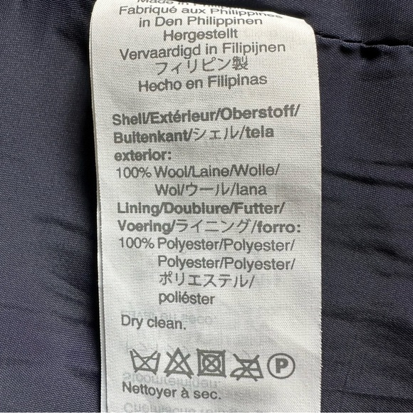 J.crew long parke women’s blazer 100%  wool  in navy herringbone English wool - Picture 11 of 14